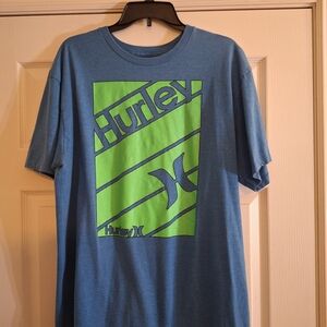 Hurley Blue and Green Men's T-Shirt